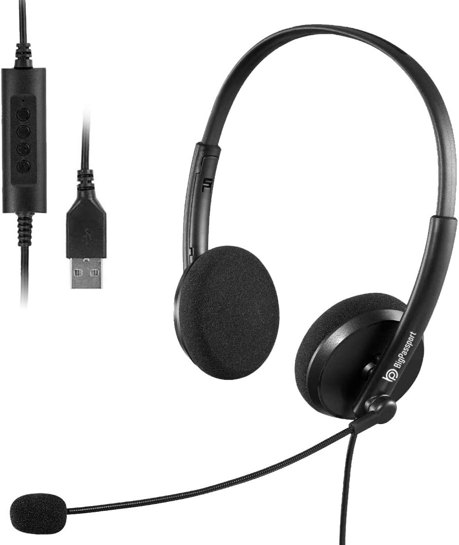 BigPassport USB Headphone Headset with Mic & Inbuilt Amazon.in