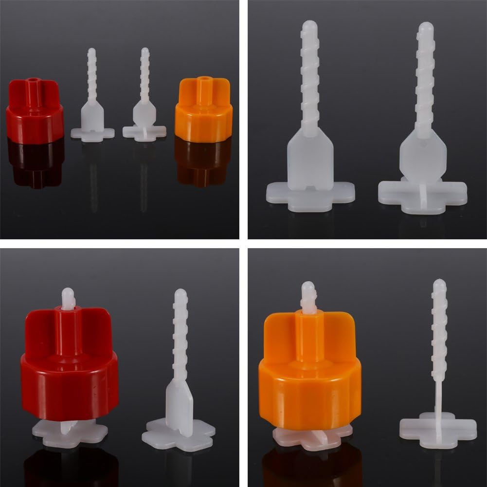 Plastic Floor Wall Tile Flat Leveling Clip Tool Tile Leveler Spacers (100PCS（-Base）: Home & Kitchen