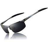 ANDOILT Men's Polarized Sports Sunglasses, Aluminum-Magnesium Frame | TAC polarized Shades UV400 lenses, lightweight 25g, for driving, fishing, cycling, running, other outdoor activities