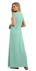 GRECERELLE Womens Summer Crew Neck Loose Split