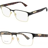 Gucci GG0750O Designer Fashion Eyeglasses Stylish Metal Rectangular l Frame Eyewear with Luxury eSHADES Kit - Embrace Sophistication and Elegance