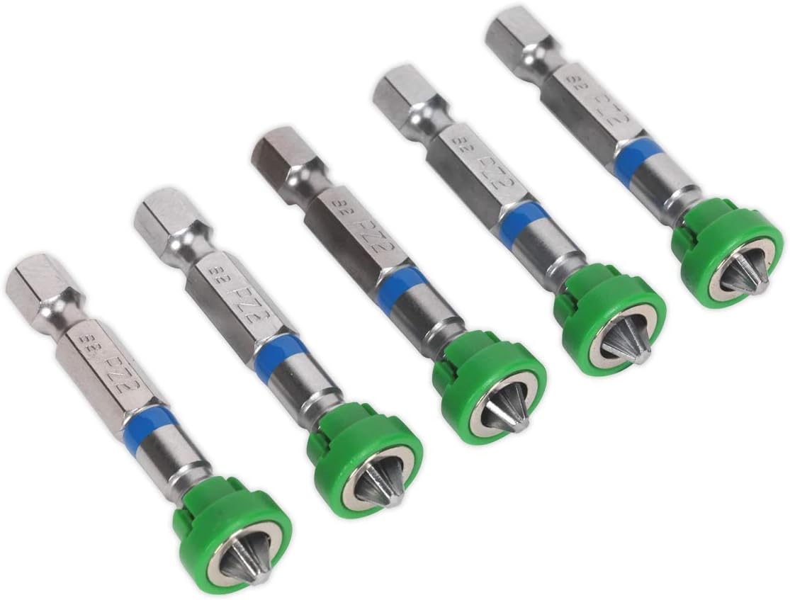 SealeyAk210523 Power Tool Bit Pozi #2 With Magnetic Holder S2 50Mm Pack Of 5