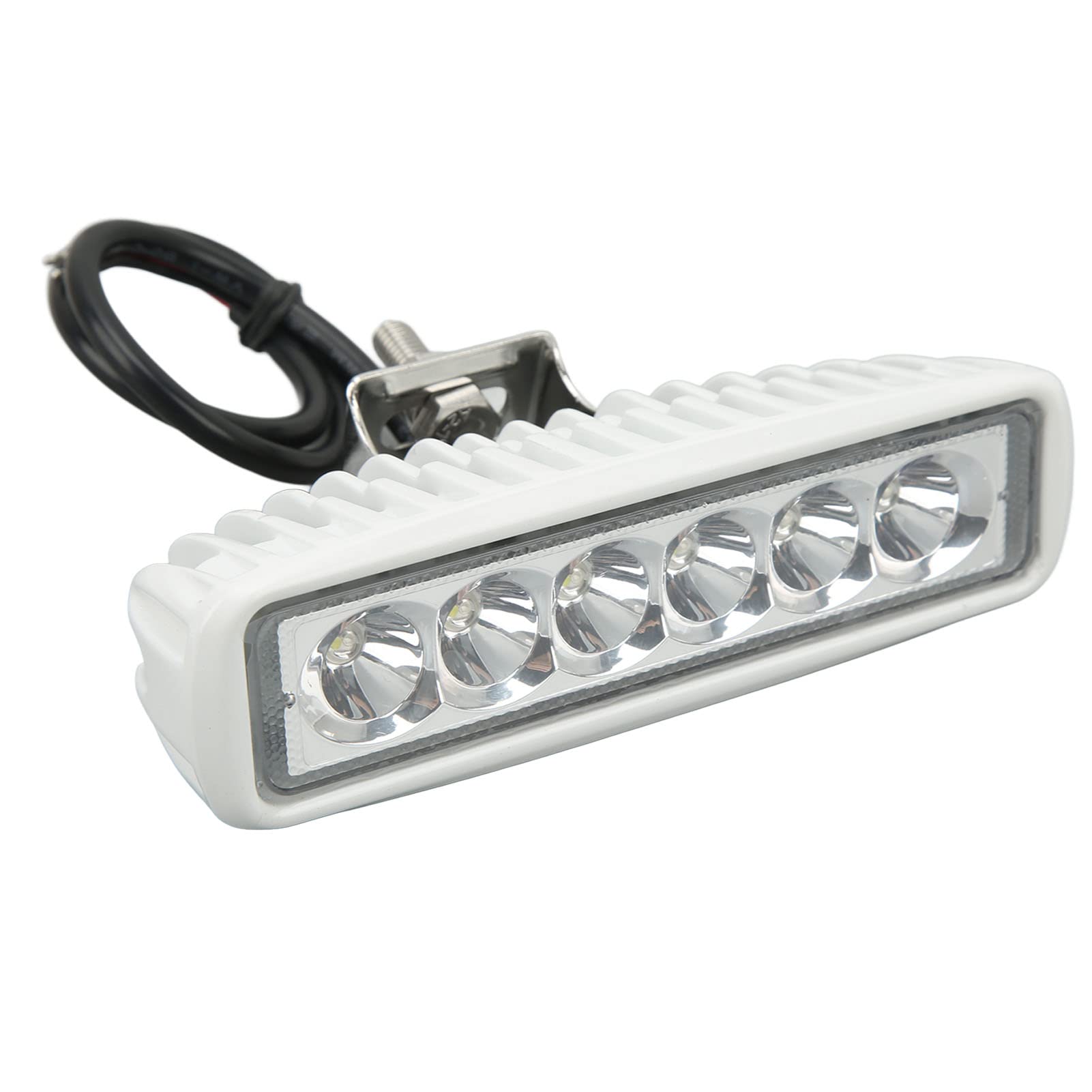 Marine Boat LED Work Light, 12V to 24VDC IP67 Waterproof Bright Shockproof for Cars Yachts Outdoor Lighting (White)