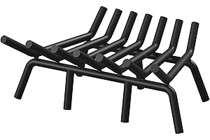 Jusgym Fireplace Grate 21 Inch with 7 Support Legs, Round Solid Steel Heavy Duty Fireplace Log Holder, Fireplace Log Grate for Indoor Fireplace & Outdoor Firepit