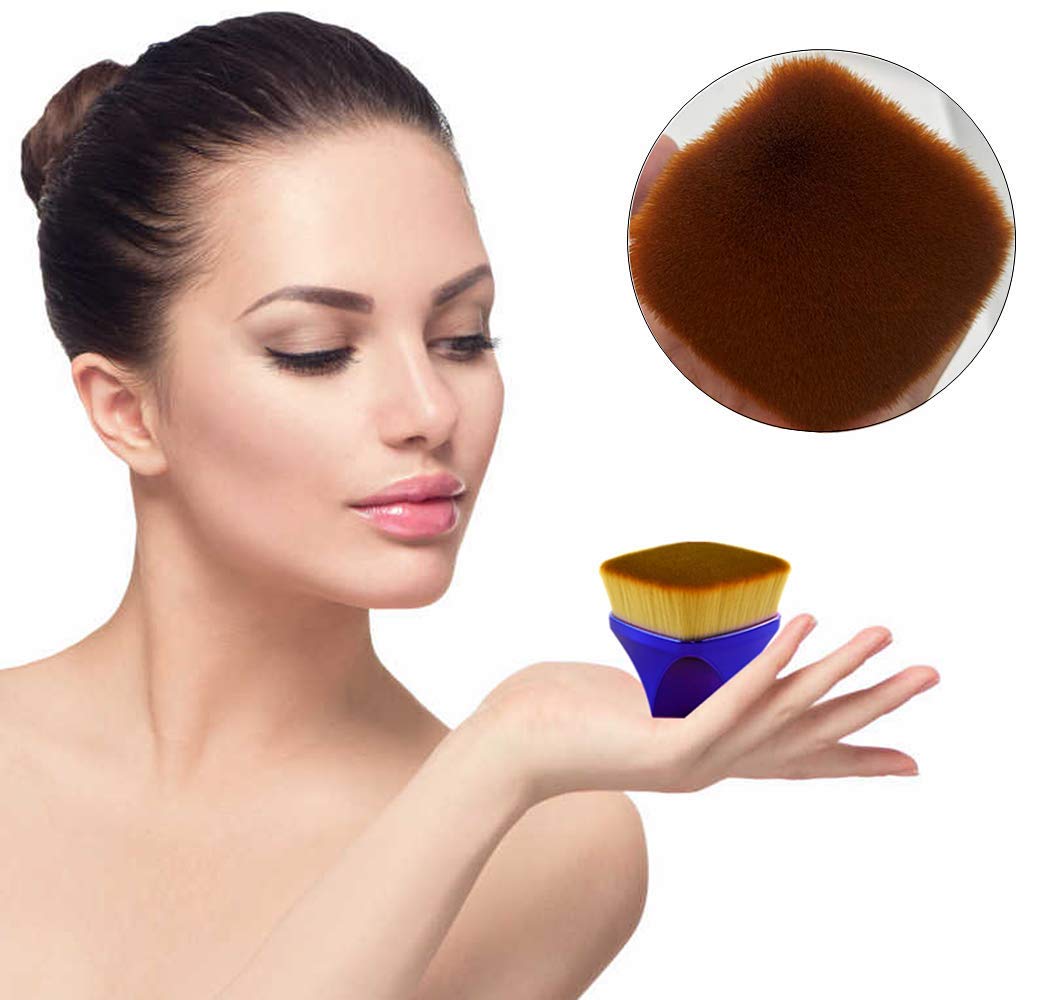 Flat Top Foundation Brush for Blending Liquid Makeup, Face Body Kabuki Brush, Buffing Cream or Flawless Powder Cosmetics - High Density Bristles (1 Pack): Beauty