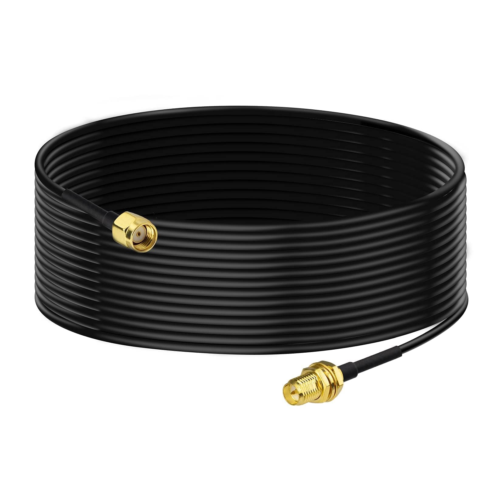 Bingfu RP-SMA WiFi Antenna Extension Cable Bulkhead Mount 5m RP-SMA Male to Female RG174 for Wireless Mini PCI Express PCIE Network Card WiFi Adapter WiFi Router IP Camera Telesurveillance Router