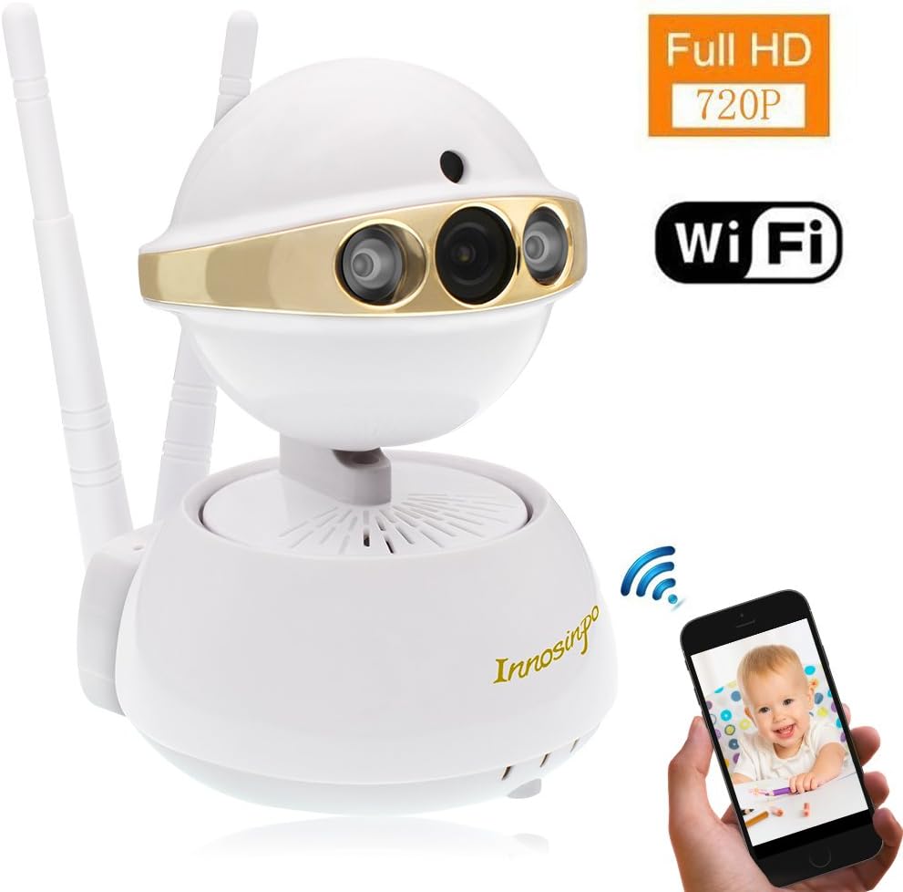 IP Camera,720P HD Dog Cam Baby Pet Monitor Dual Antenna with Pan/Tilt,Motion Detect Instant Alert,Wide Degree Angle Remote Viewing,Day/Night Vision,Two-Way Audio