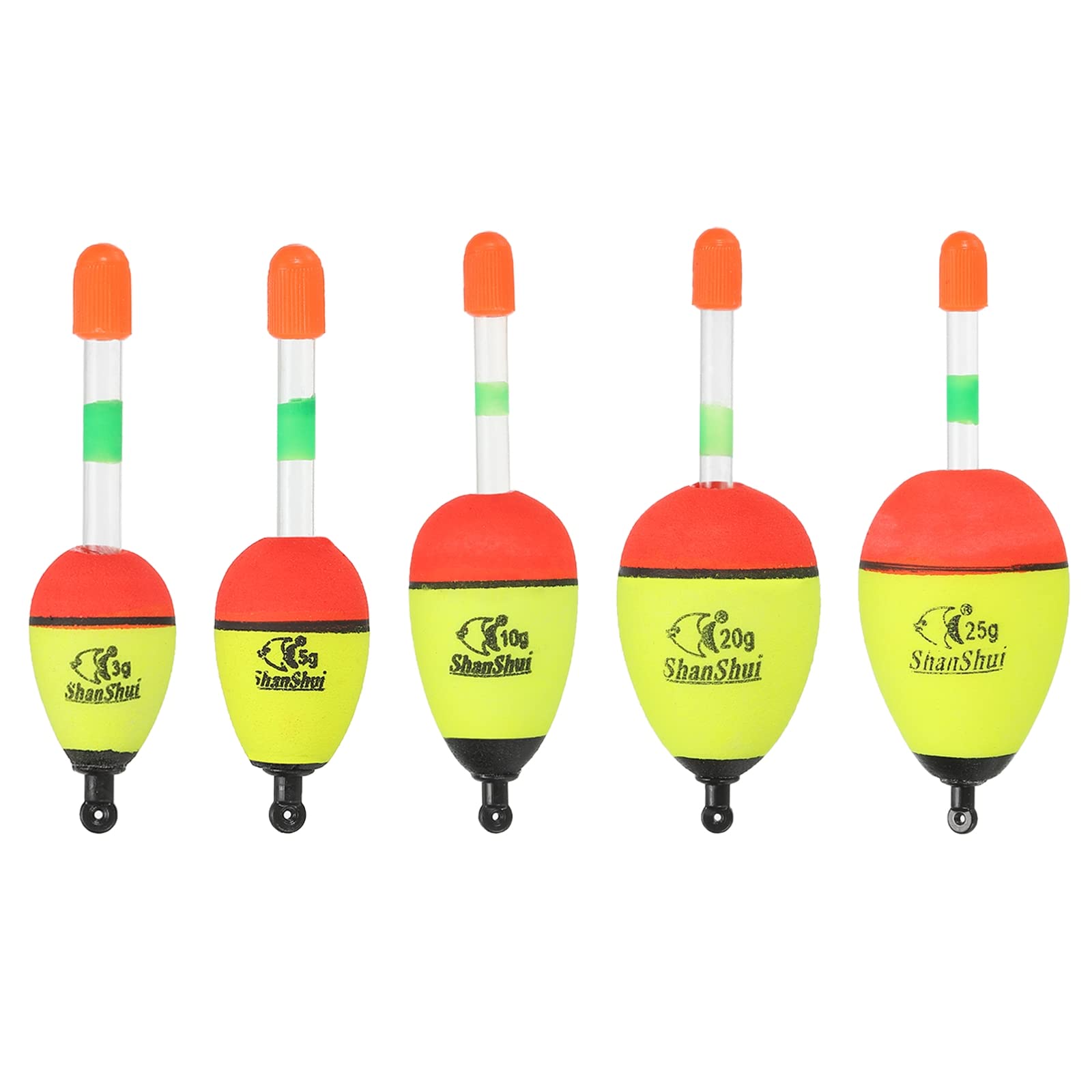 PATIKIL 0.1-0.9oz Fishing Bobbers, 1 Pack EVA Fishing Float for Saltwater Freshwater Fishing, Yellow