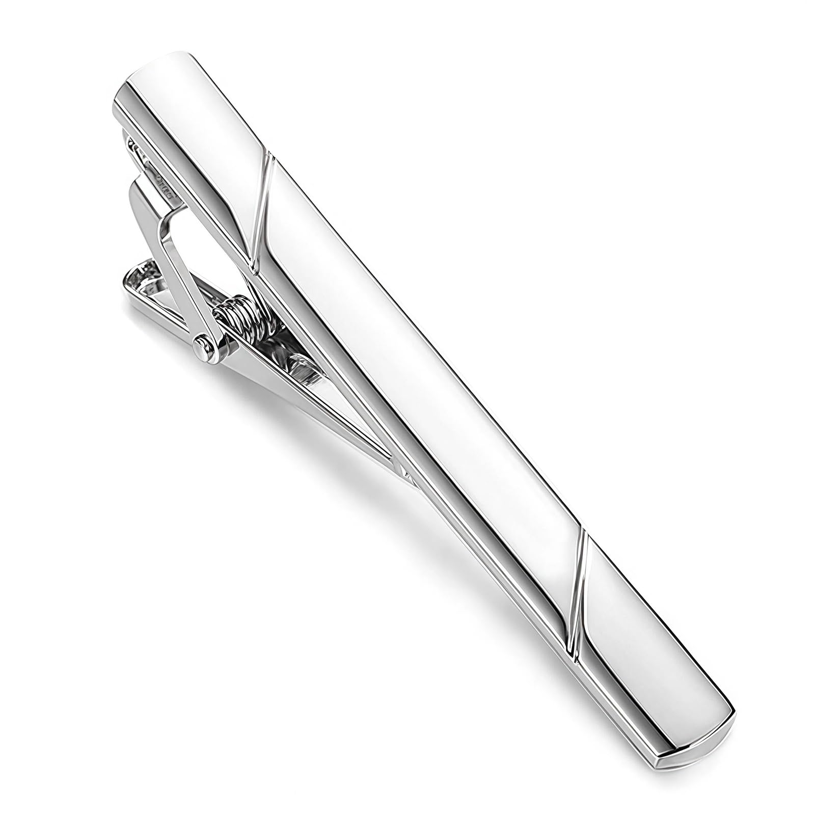 VASANA Mens Stainless Steel Tie Clips Minimalist Necktie Tie Bar Clasp Clip Clamp Pins Best Gift For Men Business Party Wedding Best Gift and Daily Life