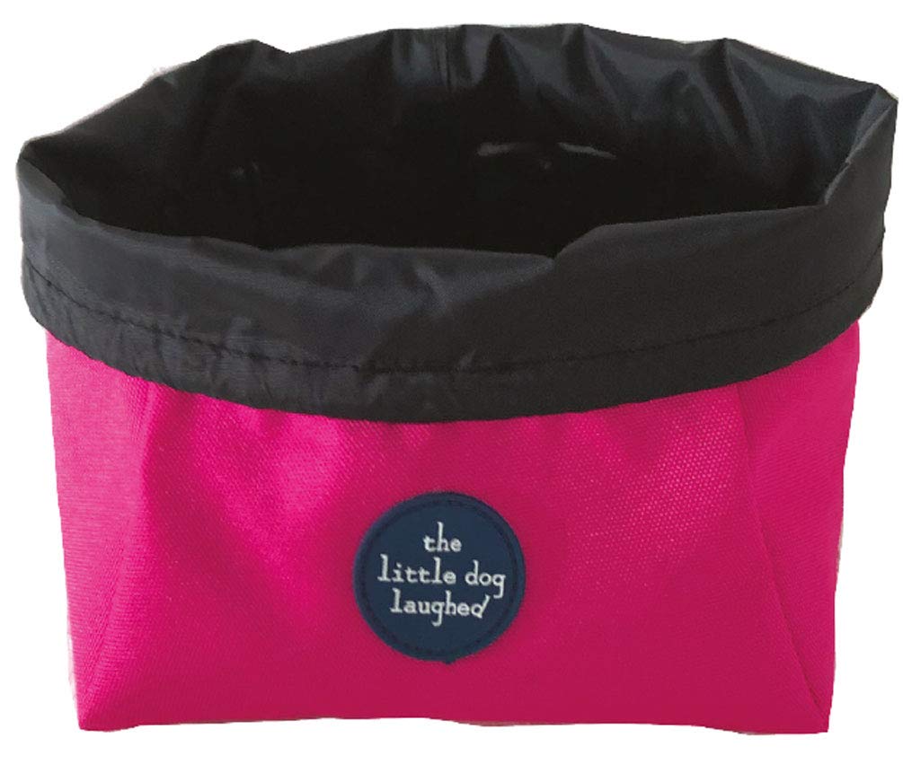 Little Dog Laughed Pet Travel Bowl - Pink