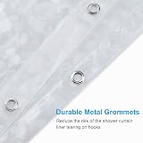 WELTRXE Waterproof Shower Curtain Liner 183x200cm 3 Magnets Mildew Resistant view 4