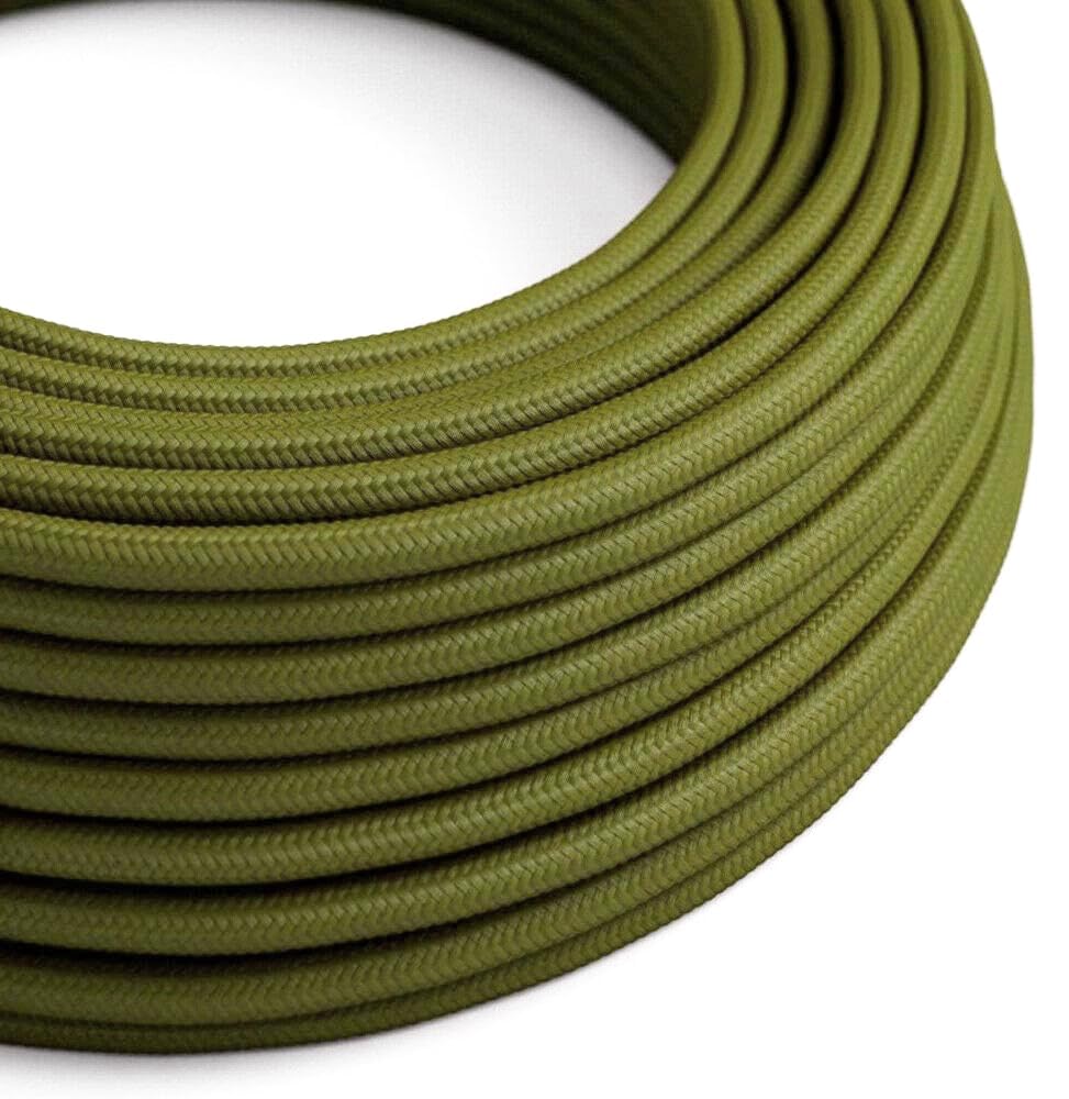5 Meter Vintage 2 Core Round Electric Cable Fabric Covered Wire Italian Braided 0.75 mm Electrical Cable Flexible Wire for Lighting Other Appliances