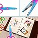 E-More Safe Paper Decorative Edging Scissors Scrapbooking Edger Scissors Art Creative Crafts Scissors Wave Edge Cutters Great for Teachers Students Kids Design (6 Pack)