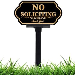 No Soliciting Sign for House with Stake - 50-mil