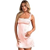 Teen's Square Neck Satin Homecoming Dresses for Formal Party Spaghetti Strap Mermaid Tight Short Cocktail Prom Dress