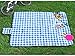 ALLWA Extra Large 69x79 Inch Blue Plaid Picnic Outdoor Blanket Mat - Fold with Waterproof Backing for Beach