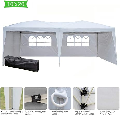 Amazon Com Goujxcy 10 X20 Outdoor Canopy Tent W 4 Removable