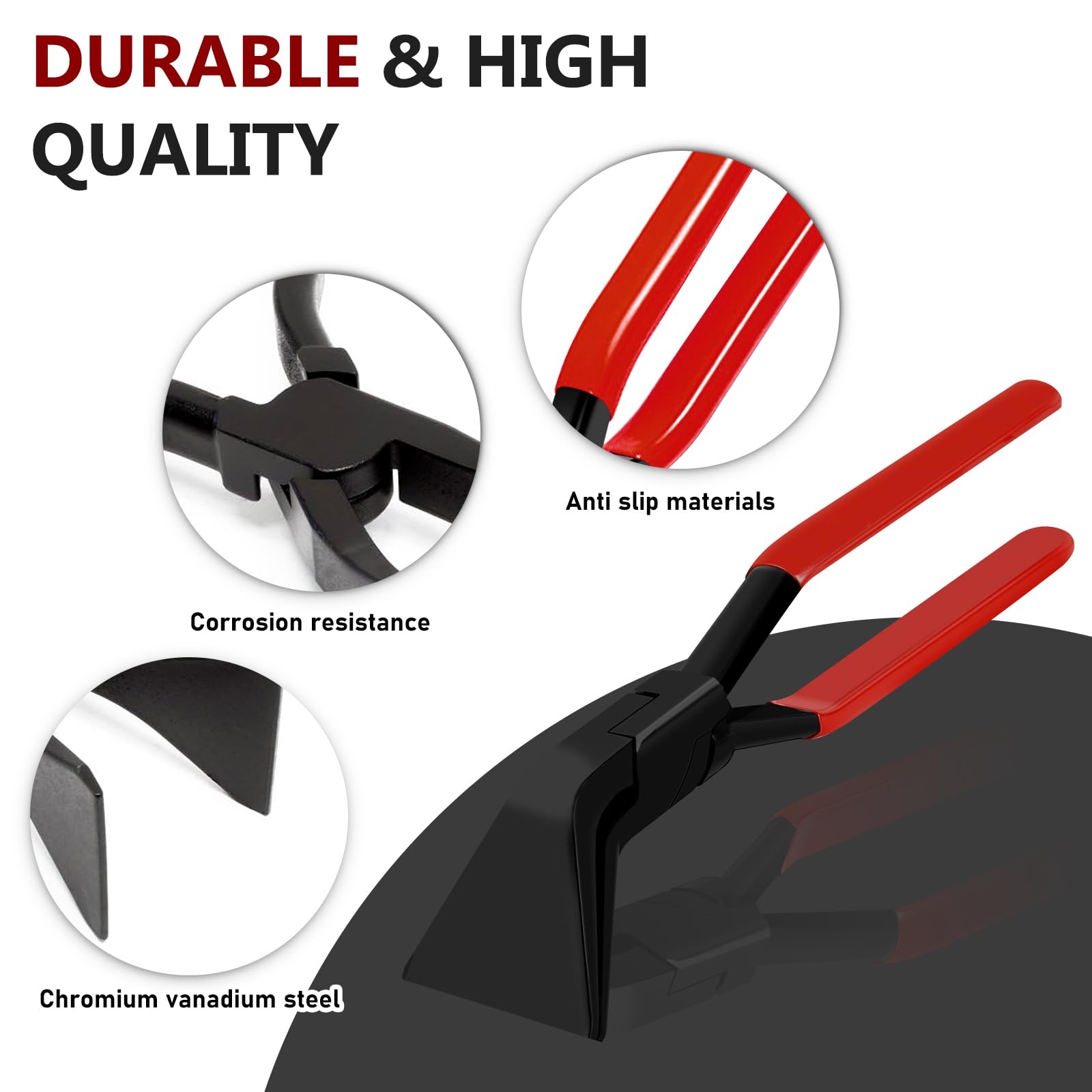 WIYETY Rot Abkantzange Falzzange: Abfalzen Werkzeug mit Rutschfestem Griff, Breit 60 mm Biegezange, Dachdecker Werkzeug aus Chrom-Vanadium-Stahl, Blechbiegezange für Heimwerker (45°) 6