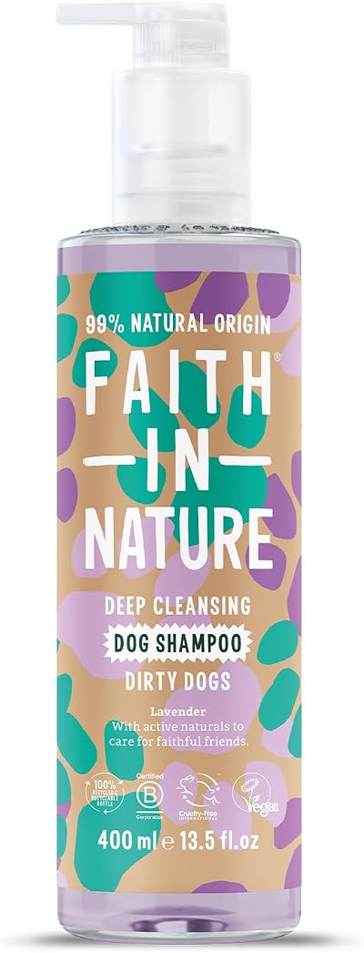 Faith In Nature Lavender Dog Shampoo 400ml Vegan Cruelty Free No SLS Parabens