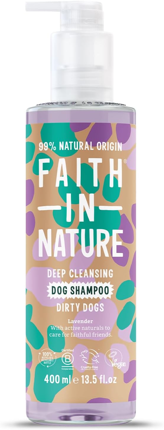 Faith In Nature Lavender Dog Shampoo 400ml Vegan Cruelty Free No SLS Parabens