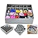 TOP-MAX Underwear Wardrobe Closet Drawer Organizer Bedroom Storage Organizer Box Divider Containers 30 Slots Compartments Adjustable Under Bed Cloth Organizer Unit for Socks Ties Hanky Belt Bra