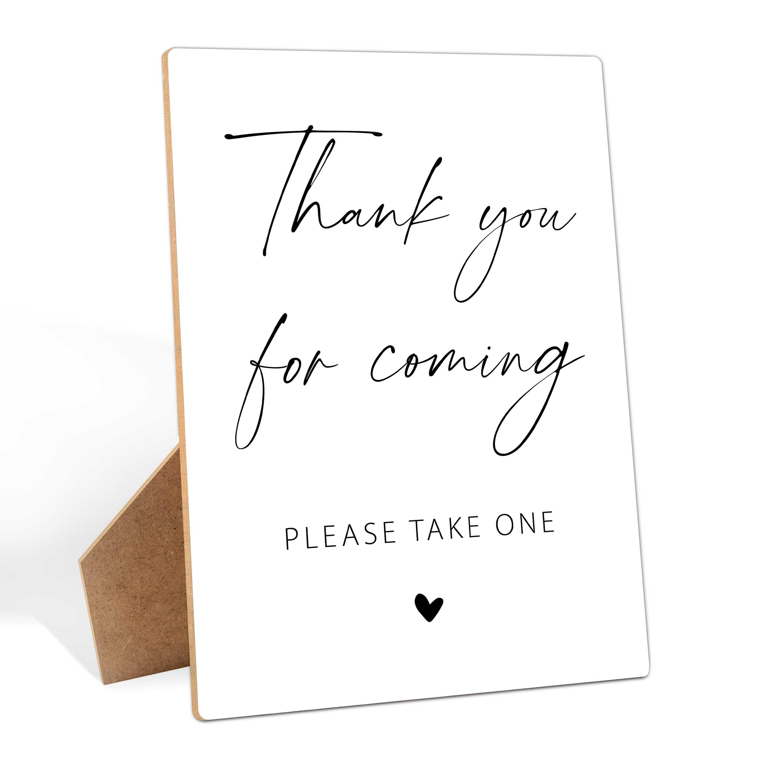 Photo 1 of Thank You For Coming, Thank You Favors Sign 8×11 Inches Wooden Sign With Stand, Minimalist Gender Neutral Tabletop Decor for Baby Shower, Bridal Shower, Wedding Reception Party Favor Supplies-17
