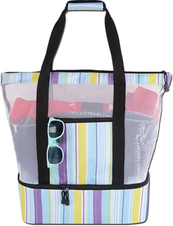 Mesh Beach Bag Mesh Tote Bag with Cooler Compartment Amazon.ca