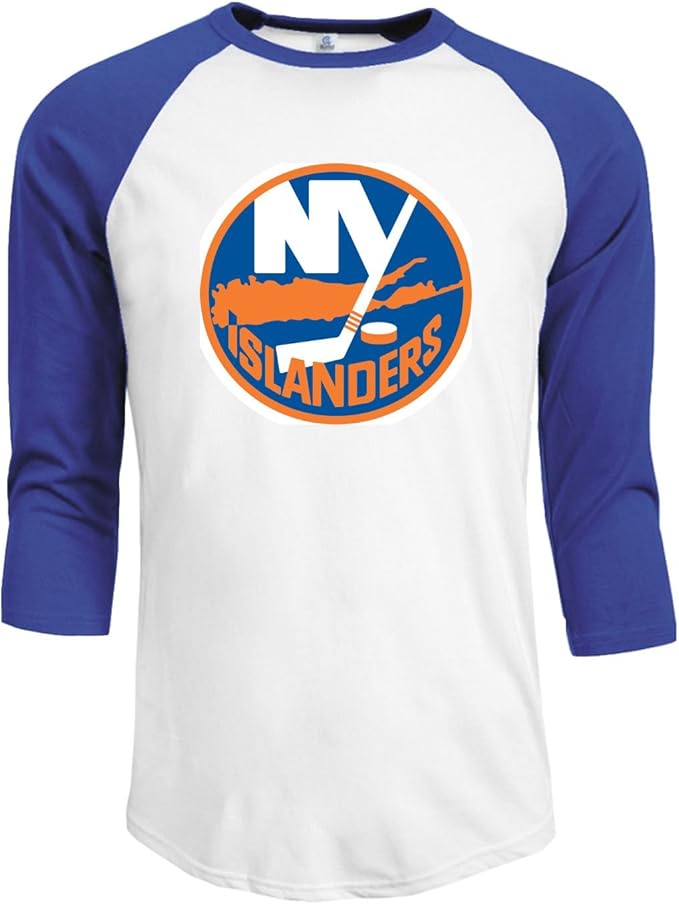 Men&rsquo;s New York Islanders Plain 3/4 sleeve Tee Raglan T shirt: Amazon.ca