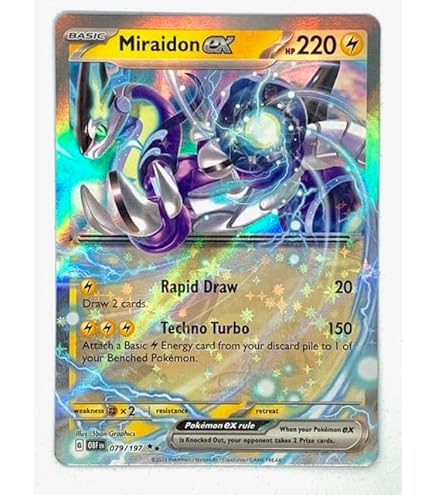 Amazon.com: Pokemon - Miraidon ex 227/198 - Scarlet & Violet