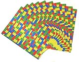 10 Building Blocks Themed Birthday Party Placemats By MinifigFans 12-Inch by 9-Inch Gloss Coated Cardstock - Bulk Party Pack