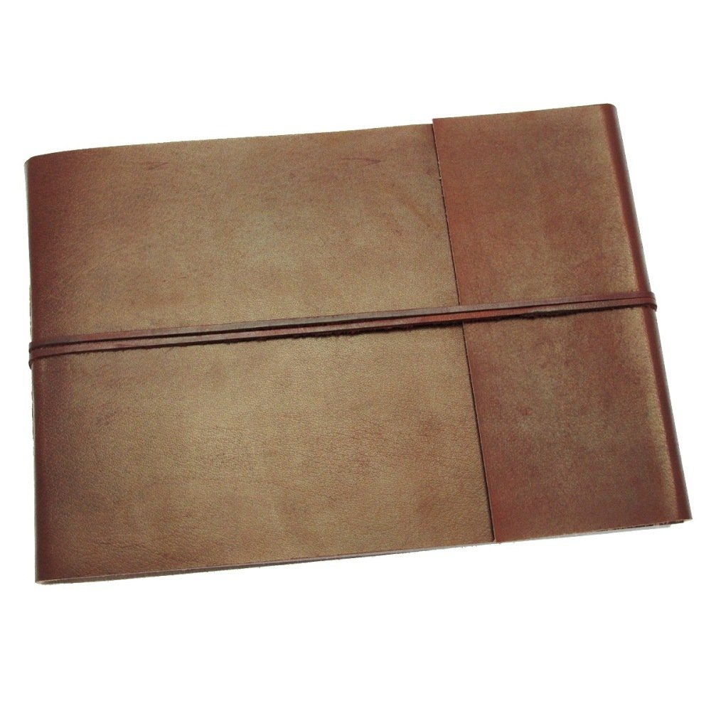 Distressed Leather Photo Album | Fair Trade & Handmade | Scrapbooking and Crafting Picture Album (Medium)
