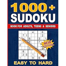 1000+ Sudoku Puzzles for Adults: A Book With More Than 1000 Sudoku Puzzles from Easy to Hard for adults.