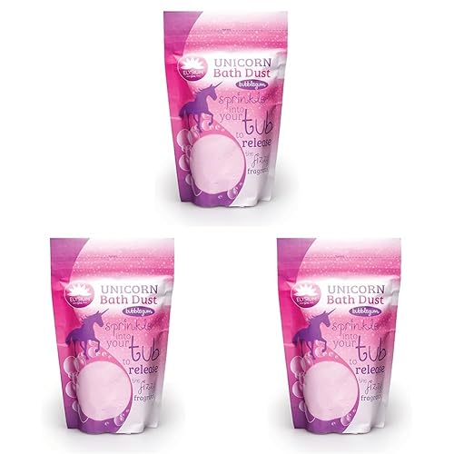 Elysium Spa Bubblegum Scented Unicorn Bath Dust (Pack of 3)