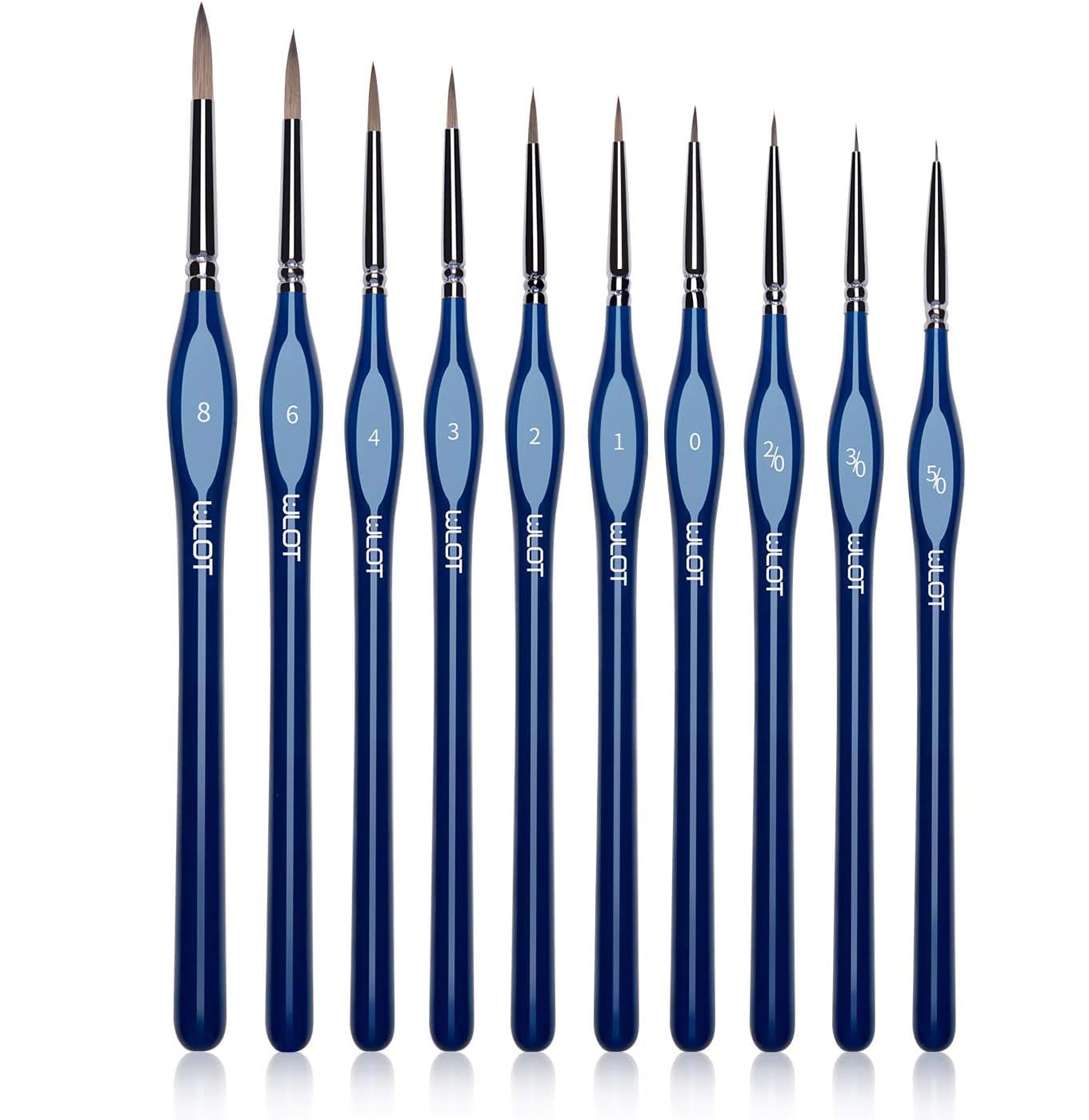Fine Detail Brushes with Triangular Handles,10 Miniature Brush for Fine Detailing & Art Painting,Acrylic&Nail. Models,Watercolour, Miniatures,Oil, Wargaming Figures.