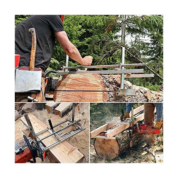 TOPQSC Kettensäge 24-Zoll-tragbare Kettensäge Aluminium-Sägewerk Edelstahl-Sägeform Passend für (14-24") Sägewerk – Bild 8