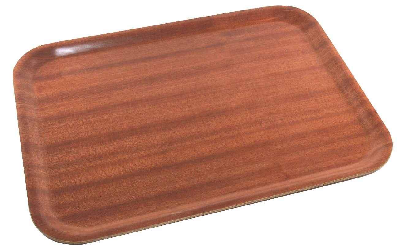 Genware NEV-DT4634 Tray, Darkwood Mahogany, 460 mm x 340 mm