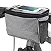 BicycleStore Bicycle Cycling Basket Handlebar Bag with Sliver Grey Reflective Stripe Outdoor Activity Bicycle Pack Accessories Black 3.5L