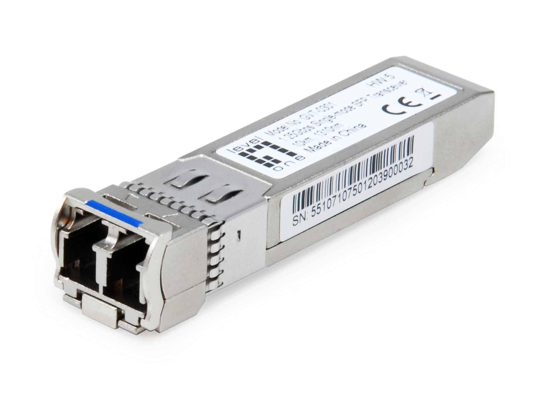 LevelOne GVT-0301 MiniGBIC SFP LX/LC Fibre SM 10 km/Single-Mode SFP Transceiver / 1.25 G/Silver