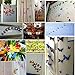 Home Decor 24pcs 3d Fashion Lively Butterfly Wall Sticker with Sponge Gum for Nursery Decoration,Bathroom Decor,Office Decor,3d Wall Art,3d Crafts for Wall Art Kids Room Bedroom,Purple