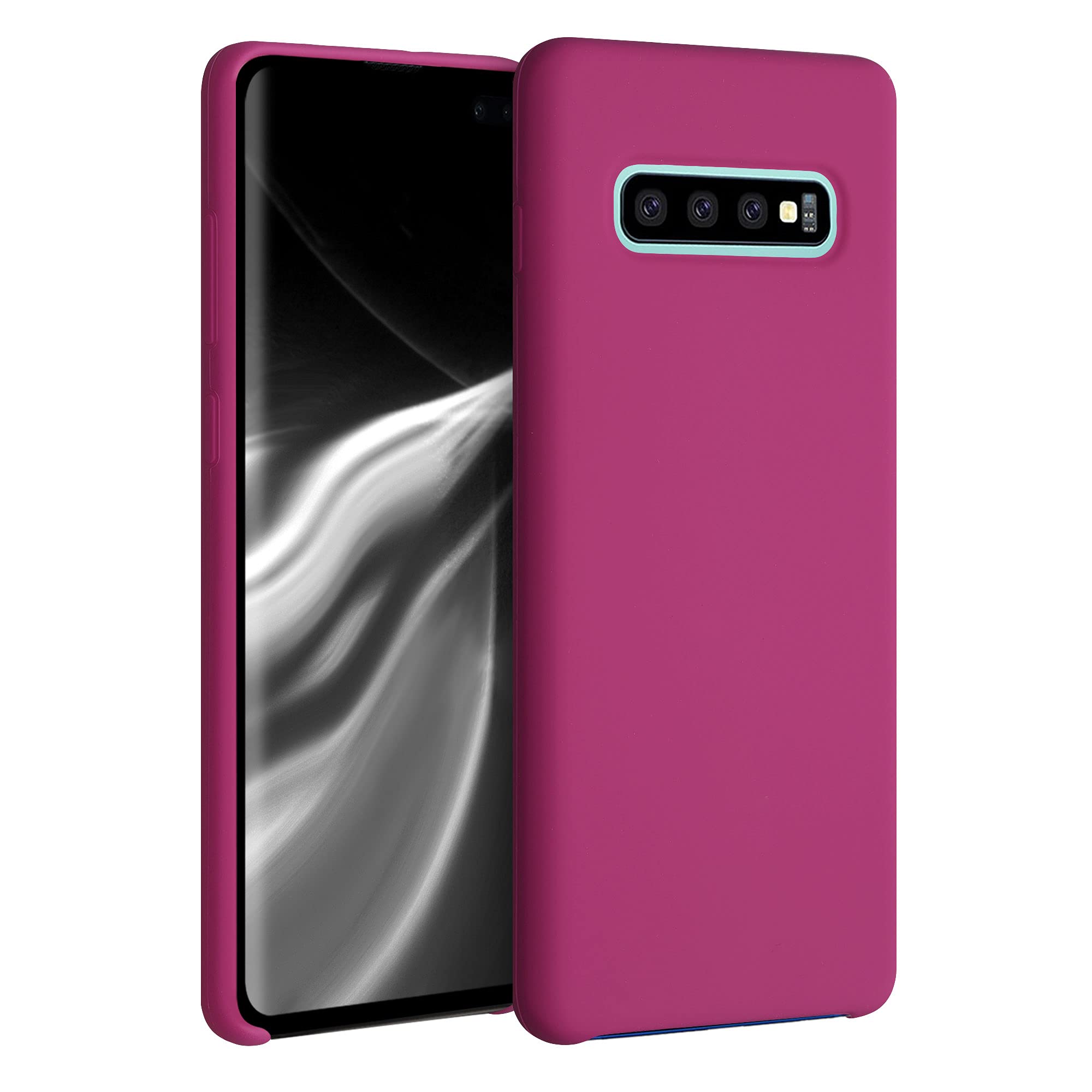 kwmobile Case Compatible with Samsung Galaxy S10 Plus / S10+ Case - TPU Silicone Phone Cover with Soft Finish - Raspberry Pink — image 1
