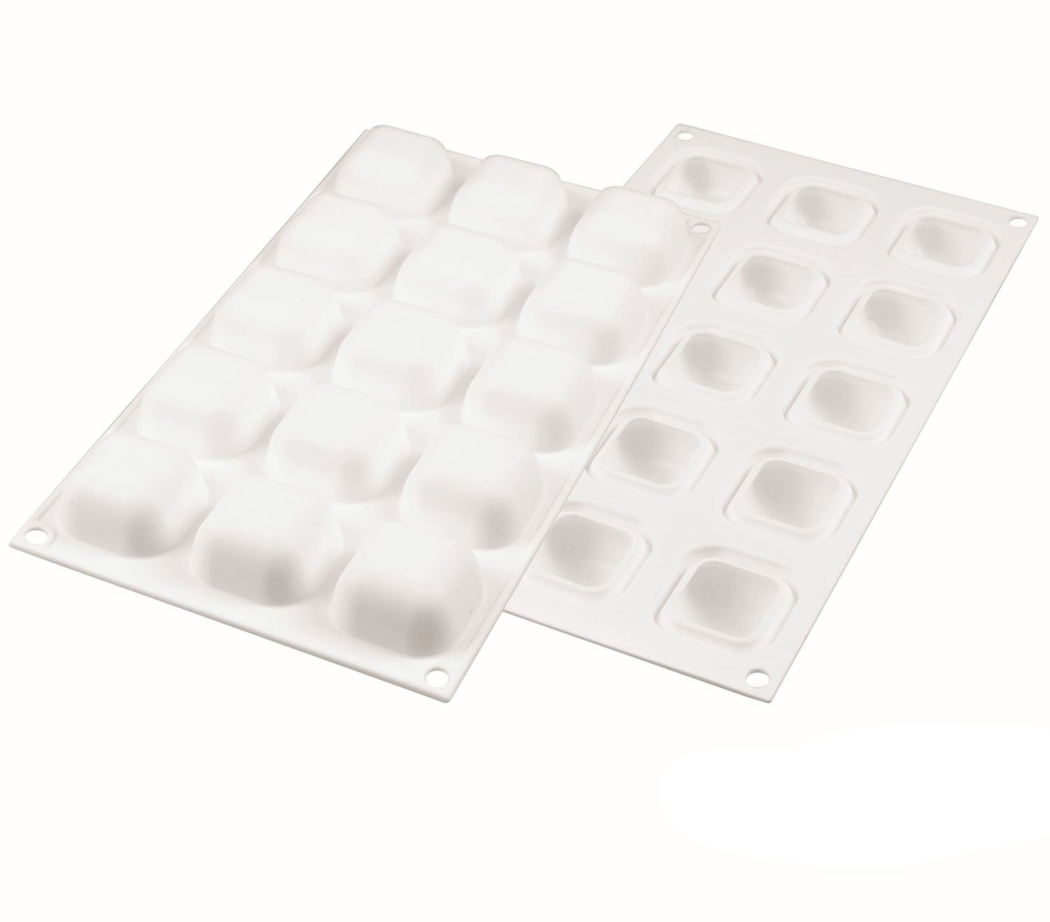 Silikomart "Gem 30" Silicone Mold with 15 Cavities, Each 1.57 Inch x 1.57 Inch x 0.90 Inch High