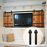 Double track sliding barn doors