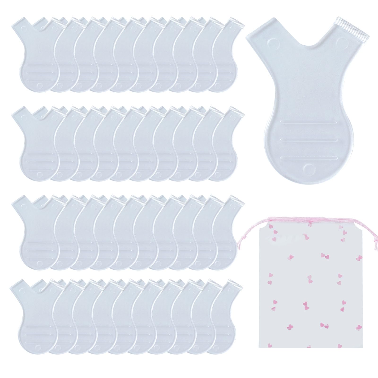 Photo 1 of 100Pcs Y Comb Lash Lift Brush, WATUNID Eyelashes Perming Brushes with Storage Bag, Y Shape Eyelash Brush Lash Lift Tool, Makeup Beauty Tool Supplies for Lash Grafting Eyelash Extension