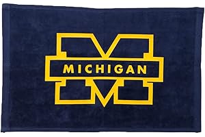 Tromic Michigan 100% Cotton 11"x18" Navy Rally Towel Yellow HTV Vinyl Hand Towel Football Gift