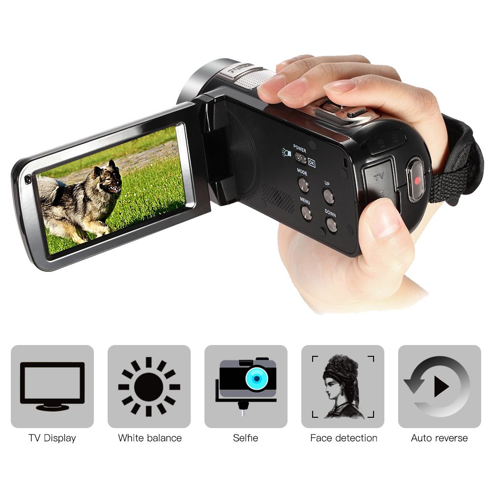 Videokamera Full-HD Camcorder 1080p 24 Megapixel-Digitalkamera fur Standbilder