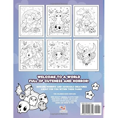 Buy Horror Kawaii Cute and Creepy Coloring Book: Pastel Goth Spooky and