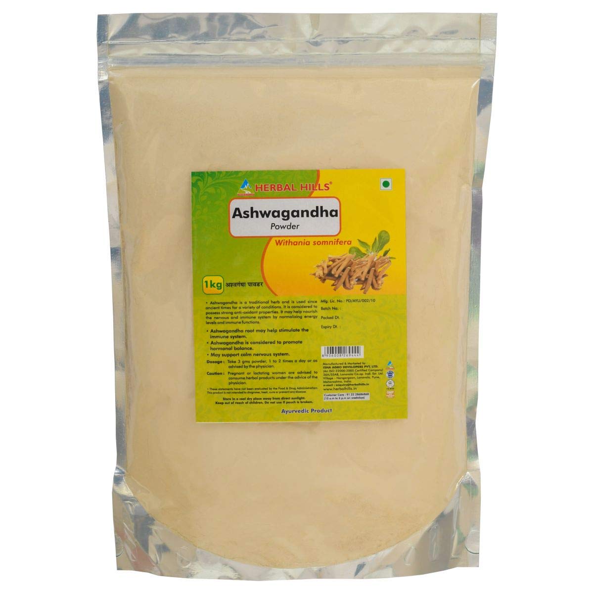 Herbal Hills Ashwagandha Powder 1 kg Buy Online in United Arab