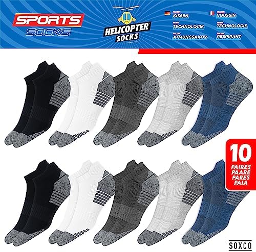 10 Paar Sneaker Socken Herren 43-46 Damen 35-38 39-42 Sportsocken Kurze socken (EU 39-42, Mehrfarbig S)