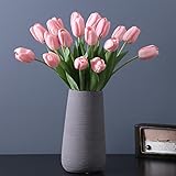 WENSINL Pink Tulips Artificial Flowers 20 Pieces