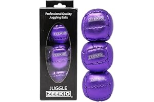 Zeekio Galaxy Juggling Balls - Metallic Series - Premium 12 Panel Genuine Leather Balls - 130g - 67mm - Pack of 3